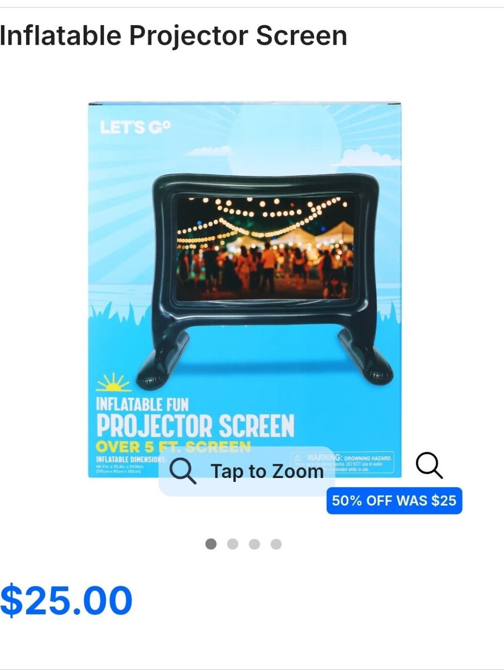 Inflatable Projector Screen - Black